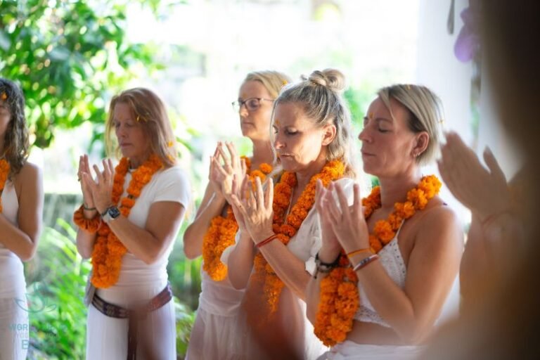 Students during yoga teacher training in bali